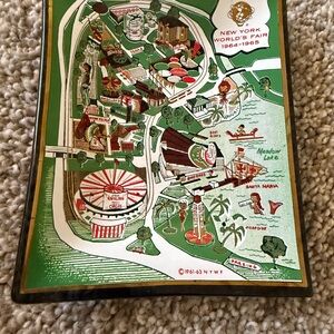 Rare Vintage New York World's Fair Souvenir Tray- excellent condition